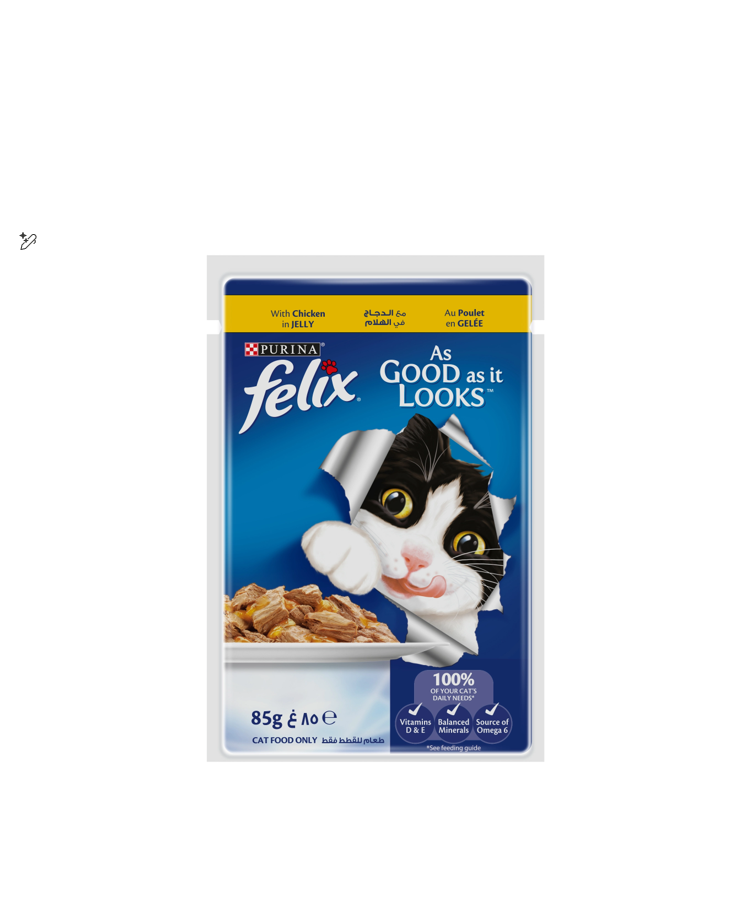 Purina Felix As Good As It Looks Wet Food with Chicken in Jelly for Adult Cats
