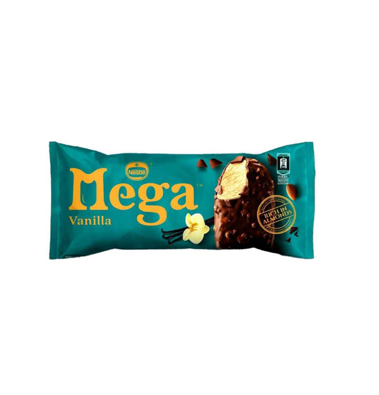 Mega Vanilla Ice Cream Stick Coated with Chocolate & Almonds