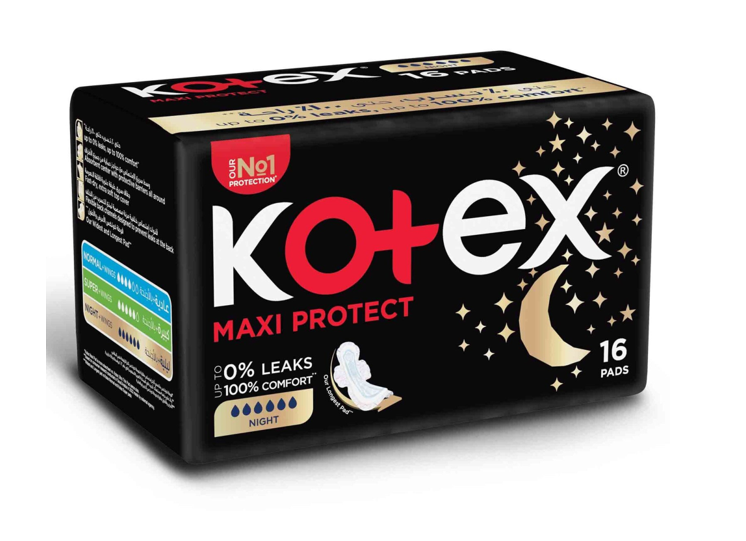 Kotex Maxi Protect Night Pads with WingsLLL