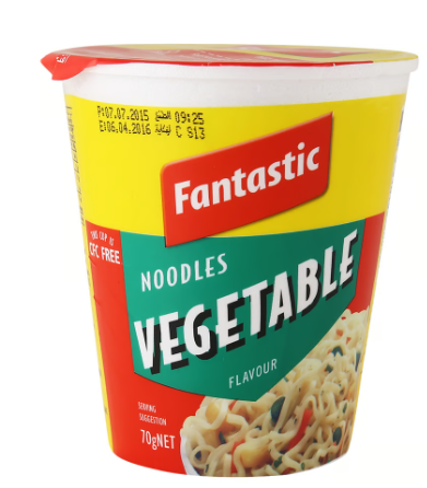 Fantastic Instant Noodle Cup Vegetable Flavor
