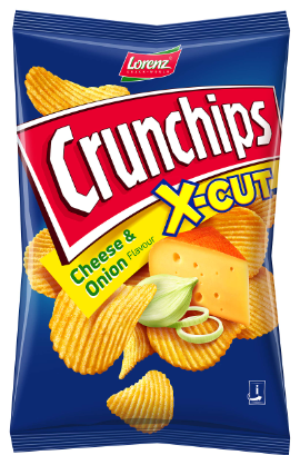 Crunchips X-Cut Cheese & Onion Potato Chips 85G