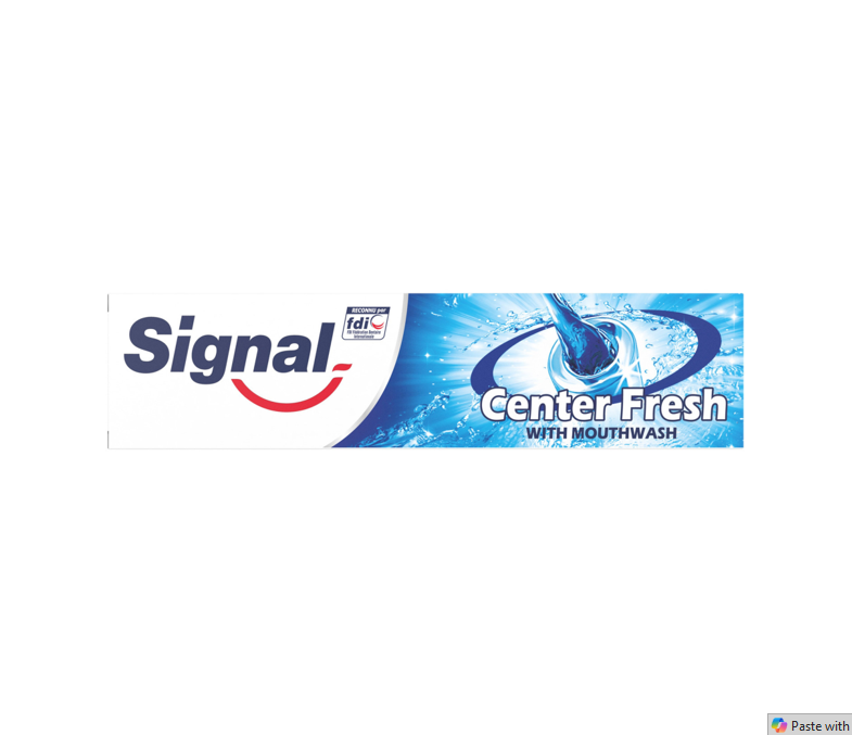 Signal Center Fresh Toothpaste with Mouthwash