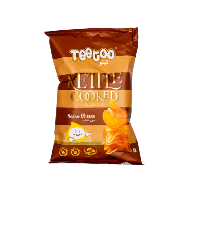 Teetoo Kettle Cooked Nacho Cheese Potato Chips - vegetarian, cholesterol free, trans fat free