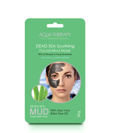 Aqua Therapy Dead Sea Soothing Facial Mud Mask with Aloe Vera Extract & Tea Tree Oil - animal testing free, parabens free
