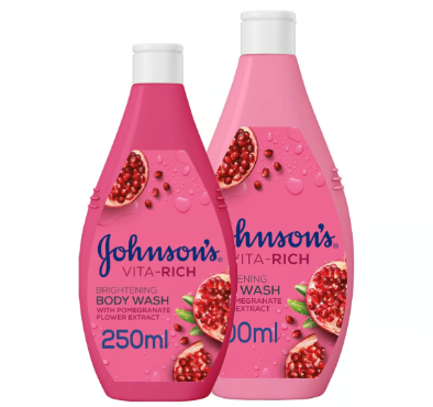 Johnson's Vita-Rich Brightening Body Wash with Pomegranate Flower 250ml