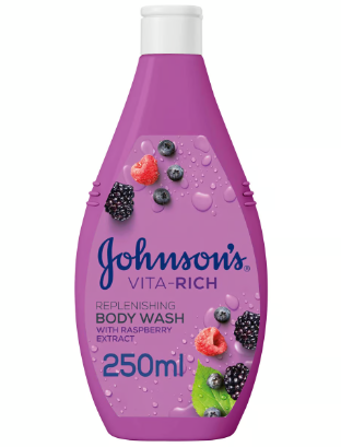 Johnson's Vita-Rich Replenishing Body Wash with Raspberry 250ml