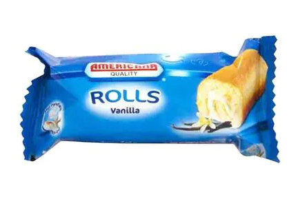 Americana Swill Roll Cake Filled with Vanilla Cream