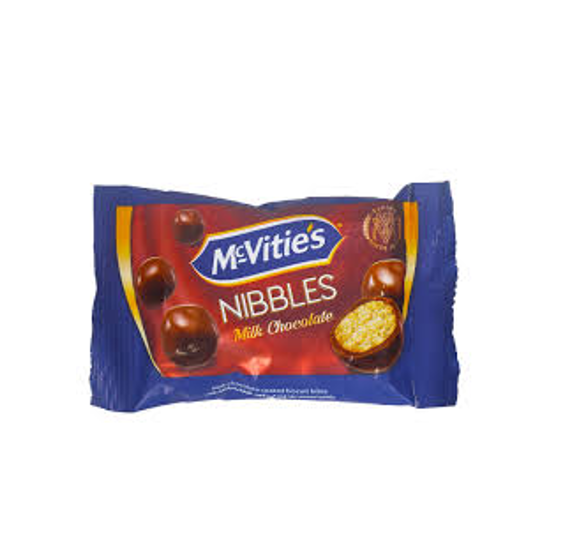McVitie's Digestive Nibbles Milk Chocolate Coated Biscuit Bites Filled with Caramel Cream