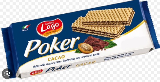 Gastone Lago Poker Wafer Filled with Cocoa Cream