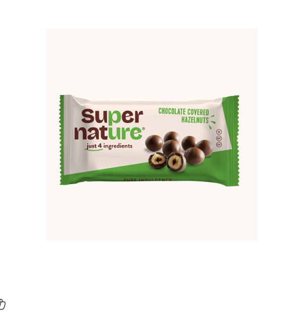 Supernature Organic Chocolate Covered Hazelnuts - vegan, gluten free, refined sugar free