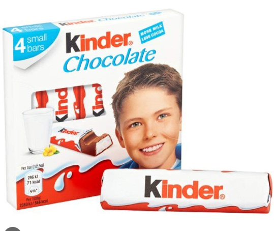 Kinder Milk Chocolate Bars (4 Bars)