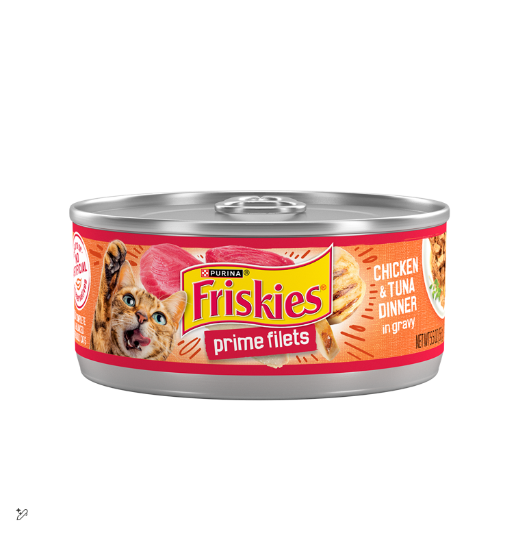 Purina Friskies Prime Filets Wet Cat Food Chicken & Tuna in Gravy 156g