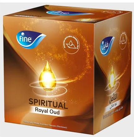 Fine Spiritual White Sterilized Scented Tissues Royal Oud Scent 2ply