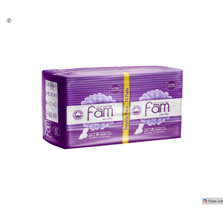 Fam Extra Thin Feminine Pads with Wings 16pcs