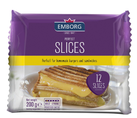Emborg Perfect Mild Processed Cheese (12 Slices)