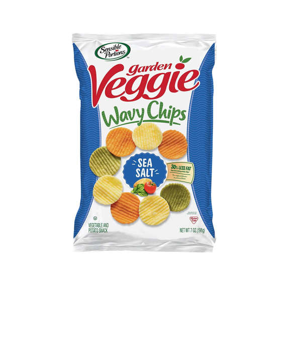 Sensible Portions Garden Veggie Wavy Chips Sea Salt Flavor - GMO free, gluten free, vegetarian