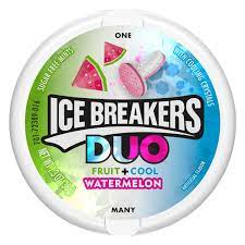 Ice Breakers Duo Mints Fruit & Cool Watermelon Flavor - sugar free