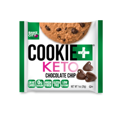 Bake City Keto Cookie with Chocolate Chips - gluten free, sugar free, artificial ingredients free