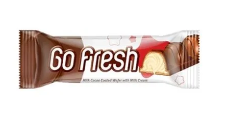 Go Fresh Milk Cocoa Coated Wafer with Cocoa Cream