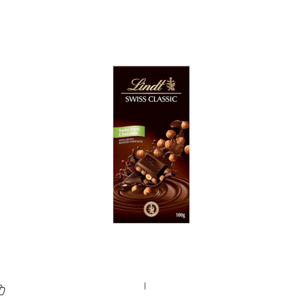 Lindt Swiss Classic Dark Chocolate Slab with Roasted Hazelnuts