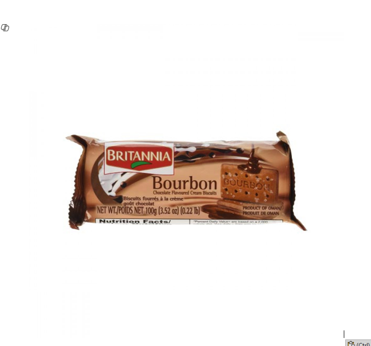 Britannia Bourbon The Original Chocolate Biscuits Filled with Cream - vegetarian 100gm