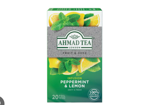 Ahmad Tea Fruit & Herb Infusion Peppermint & Lemon Tea Bags 20bags
