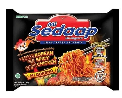Mi Sedaap Mi Goreng Spicy Instant Fried Noodles Chicken Flavor