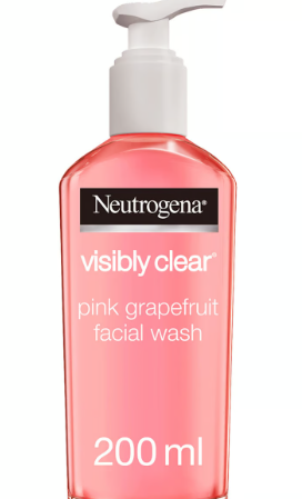 Neutrogena Visibly Clear Facial Wash with Pink Grapefruit Extract for Blemish Prone Skin - oil free