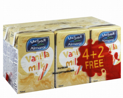 Almarai Long Life Vanilla Milk (4+2 Free)