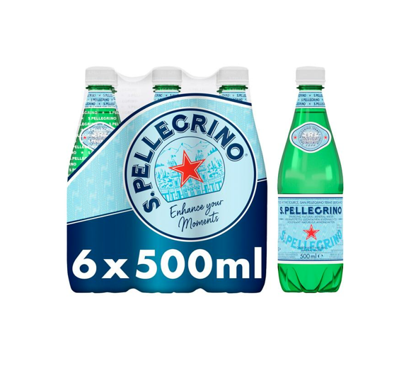 San Pellegrino Natural Sparkling Water (6x500ml)