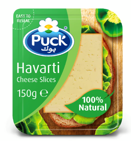 Puck Natural Havarti Cheese Slices (8 Slices)