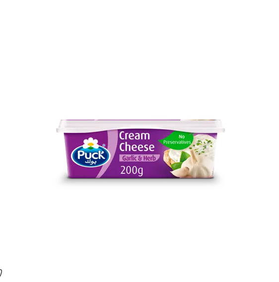 Puck Cream Cheese with Garlic & Herbs - preservatives free