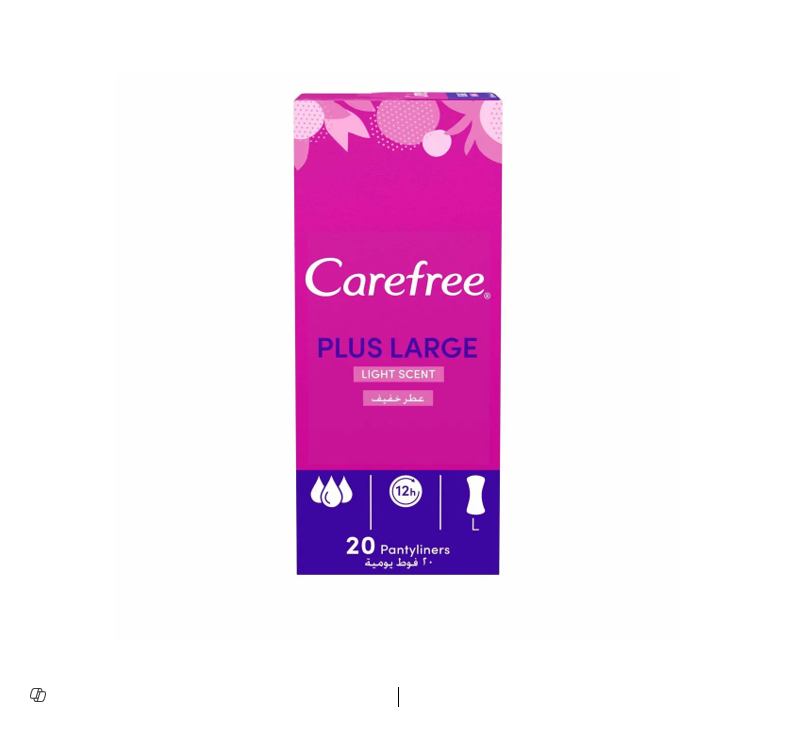Carefree Plus Large Pantyliners Light Scent 20's