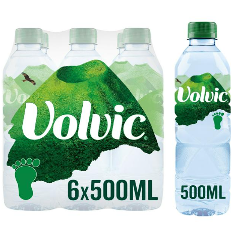 Volvic Natural Mineral Water (6x500ml)
