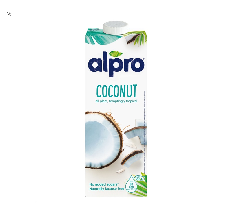 Alpro Vegan Unsweetened Coconut Drink - no added sugar (1LTR)