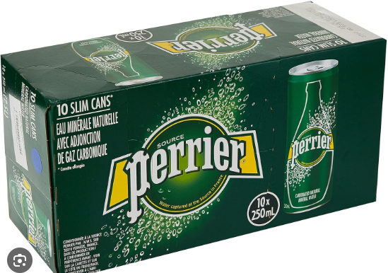 Perrier Natural Carbonated Mineral Water (10x250ml)