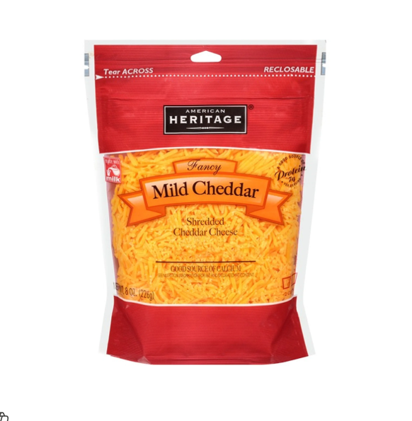 American Heritage Shredded Mild Cheddar Cheese