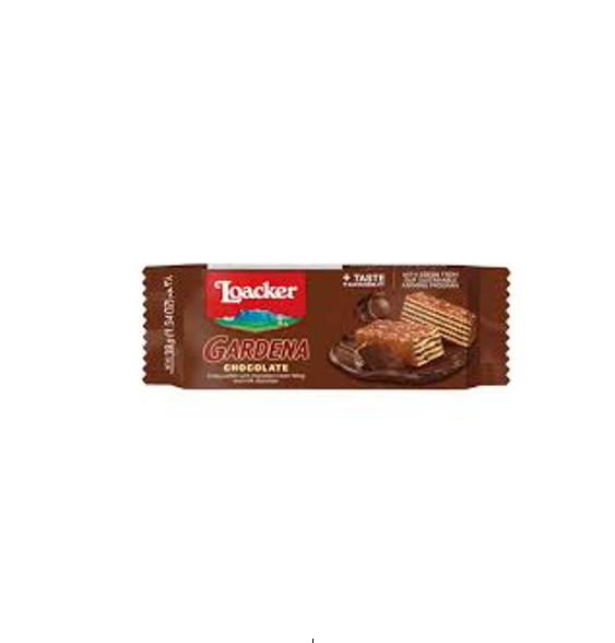 Loacker Gardena Milk Chocolate Coated Wafers Filled with Chocolate Cream - no added flavorings, no added colors 38gm