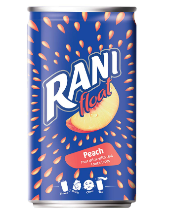 Rani Float Long Life Peach Drink with Real Fruit Pieces - preservatives free