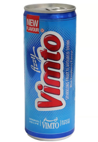 Vimto Fizzy Sparkling Blue Raspberry Drink CAN 250ML