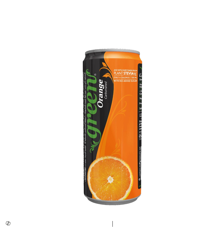 Green Cola Carbonated Drink Orange Flavor - no added sugar 330ml