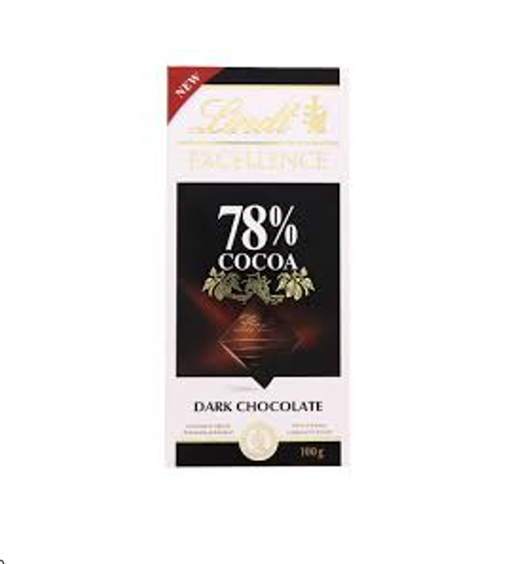 Lindt Excellence 78% Dark Chocolate Slab
