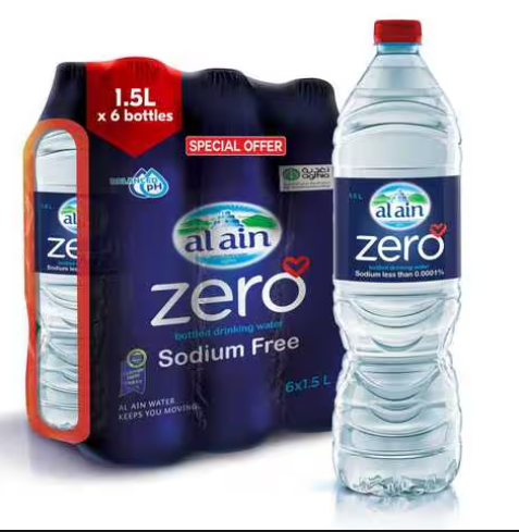Al Ain Zero Water (6x1.5L) sodium free