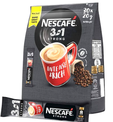 Nescafé 3in1 Strong Intense & Rich Instant Coffee Sticks
