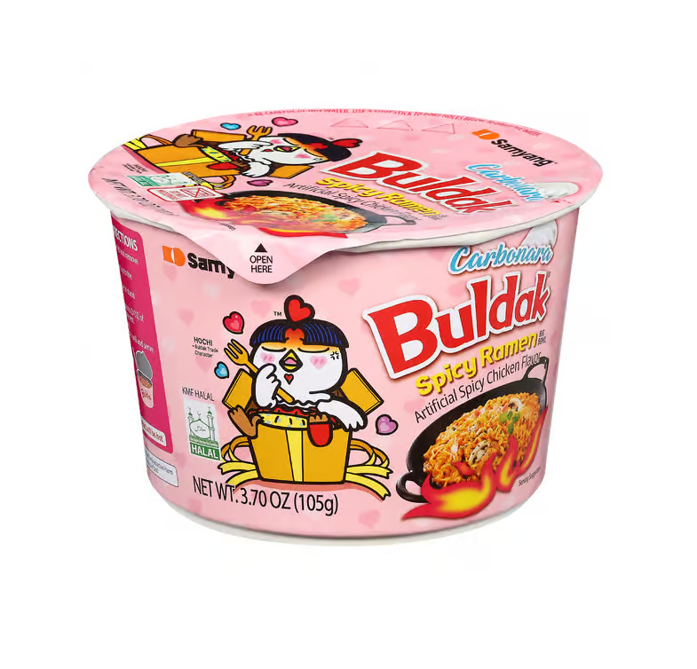 Samyang Stir-Fried Ramen Noodles Hot Chicken Flavor (ORIGINAL CARBONARA BIG BOWL)