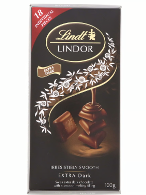 Lindt Lindor Extra Dark Chocolate Slab