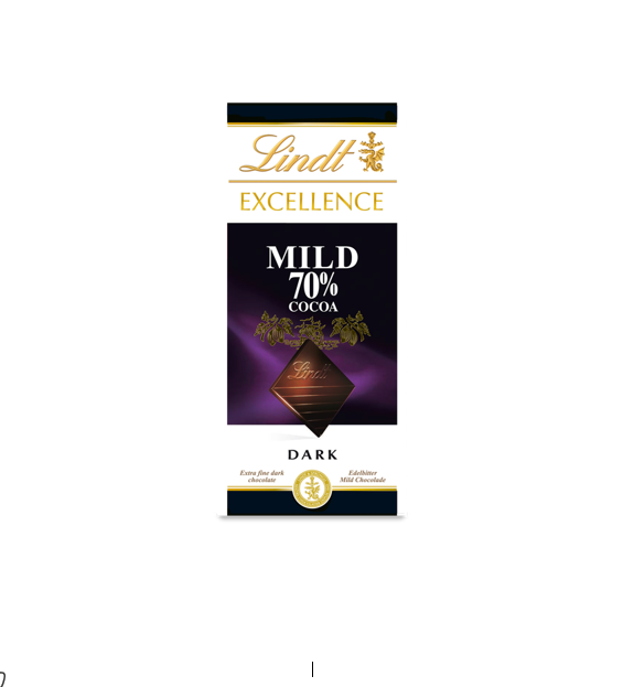 Lindt Excellence Mild 70% Dark Chocolate Slab 100gm