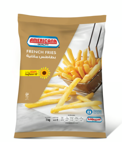 Americana Frozen French Fries - artificial preservatives free, artificial colors free, artificial flavors free