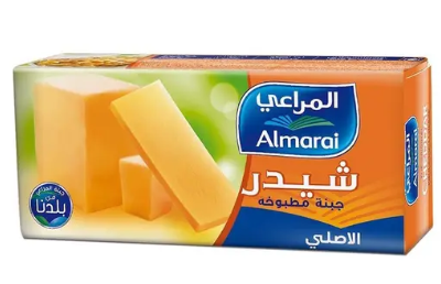 ALMARAI CHEDDAR PROCESSED CHEESE BAR FULL FAT 454G
