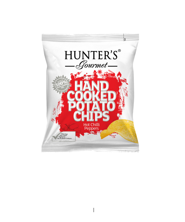 Hunter's Gourmet Hand Cooked Hot Chili Pepper Potato Chips 40g